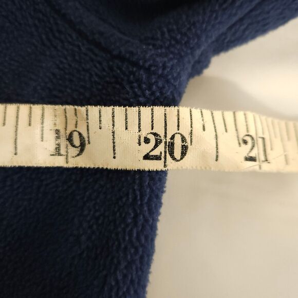 Woolrich Womens Medium Navy Blue Full Zip Fleece Mock Neck Sweater Jacket - Picture 5 of 7